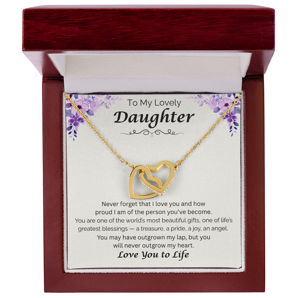 To My Lovely Daughter — My Greatest Blessing, Interlocking Love Necklace