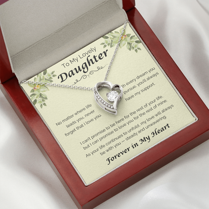 To My Lovely Daughter — Never Forget That I Love You, Forever Love Necklace