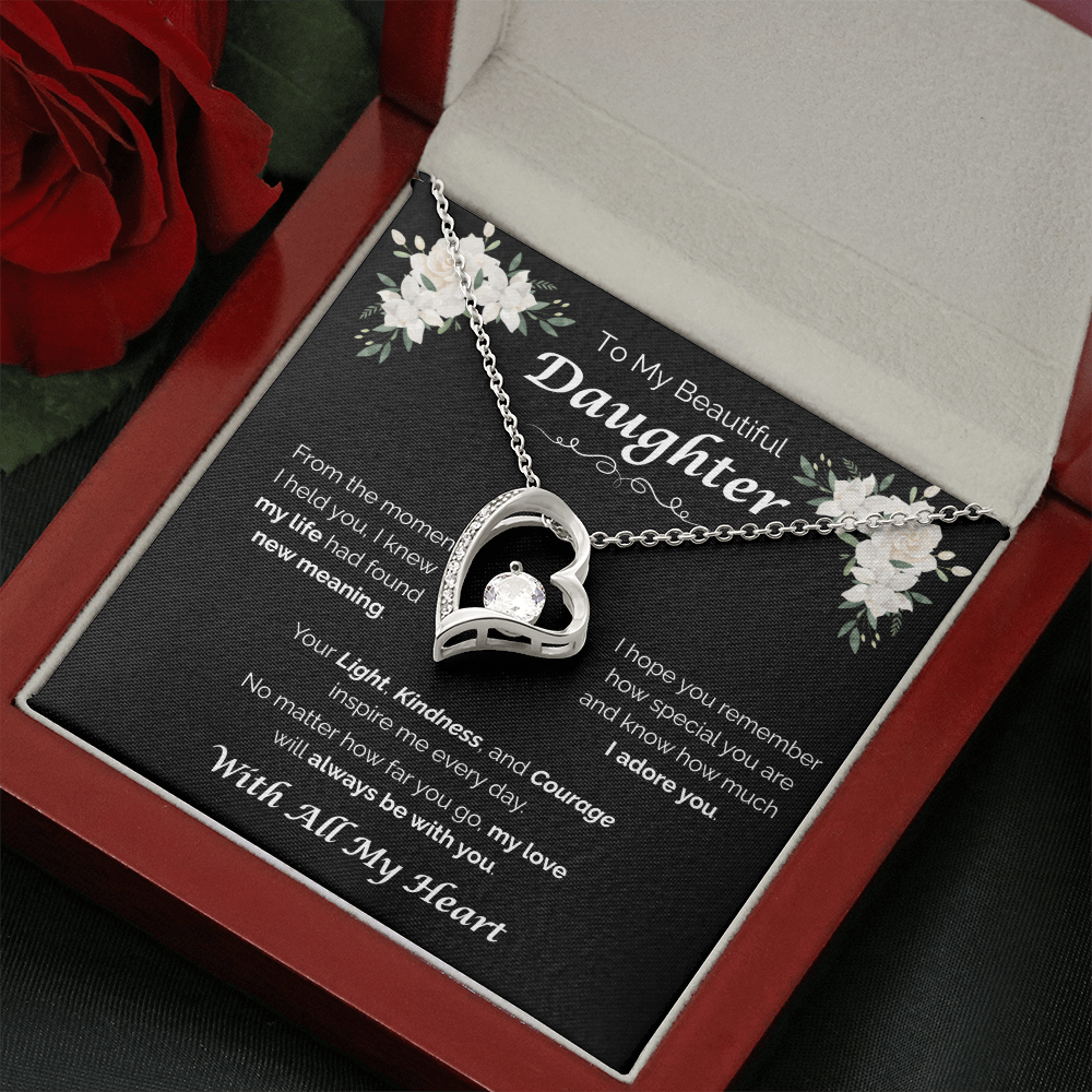 To My Beautiful Daughter — My Love Is Always With You, Forever Love Necklace