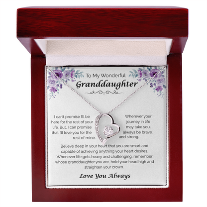 To My Wonderful Granddaughter — From My Heart to Yours, Forever Love Necklace