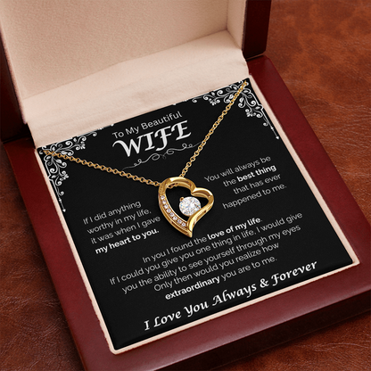 To My Beautiful Wife — The Love of My Life, Forever Love Necklace