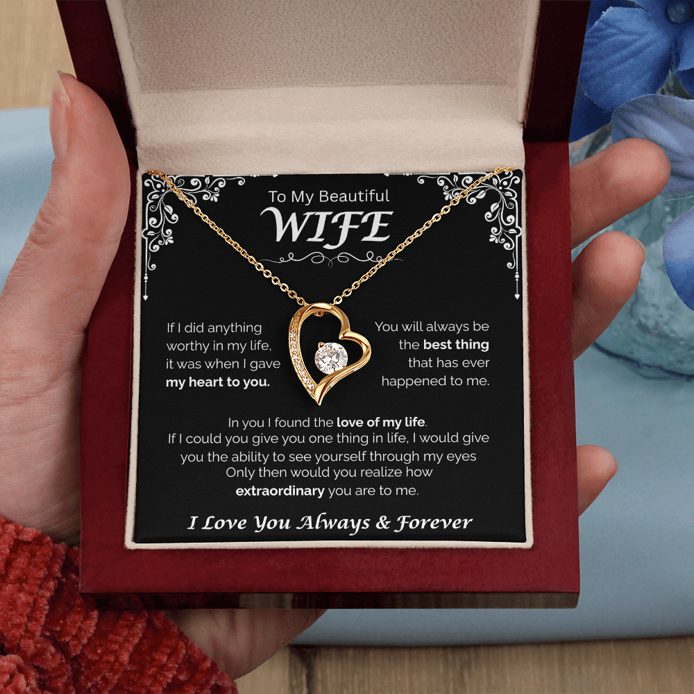 To My Beautiful Wife — The Love of My Life, Forever Love Necklace