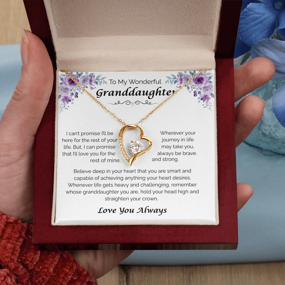 To My Wonderful Granddaughter — From My Heart to Yours, Forever Love Necklace