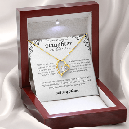 To My Wonderful Daughter — Always In My Heart, Forever Love Necklace