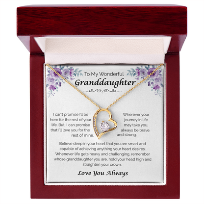 To My Wonderful Granddaughter — From My Heart to Yours, Forever Love Necklace