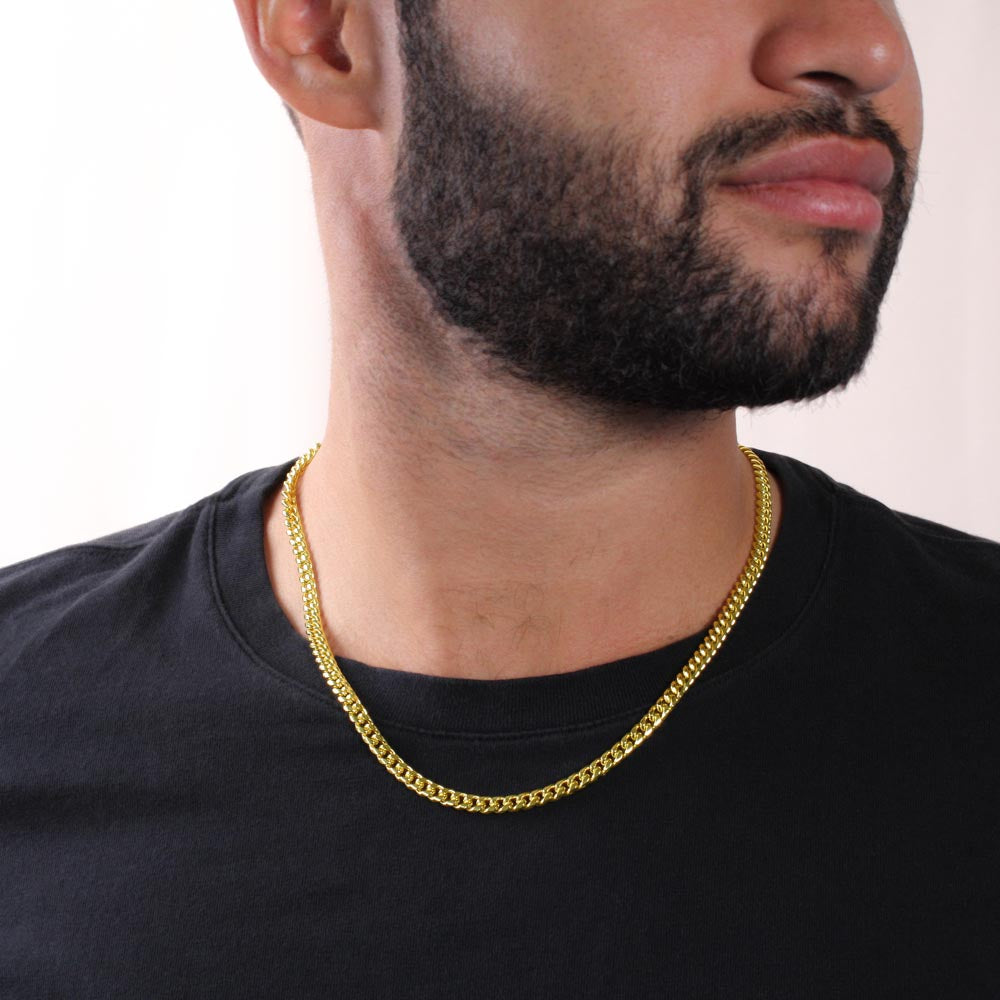 To My Amazing Dad — Always Your Little One, Cuban Link Chain