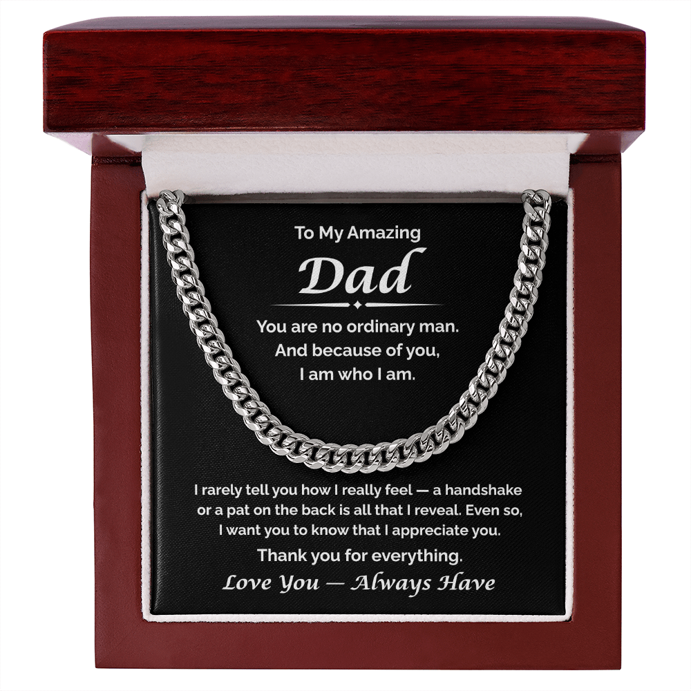 To My Amazing Dad — What I Never Said, Cuban Link Chain