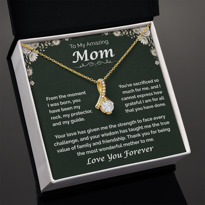 To My Amazing Mom — The Heart That Raised Me, Alluring Love Necklace
