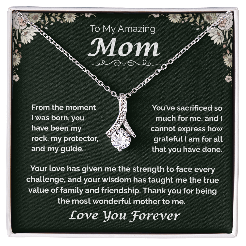 To My Amazing Mom — The Heart That Raised Me, Alluring Love Necklace
