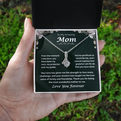 To My Amazing Mom — The Heart That Raised Me, Alluring Love Necklace