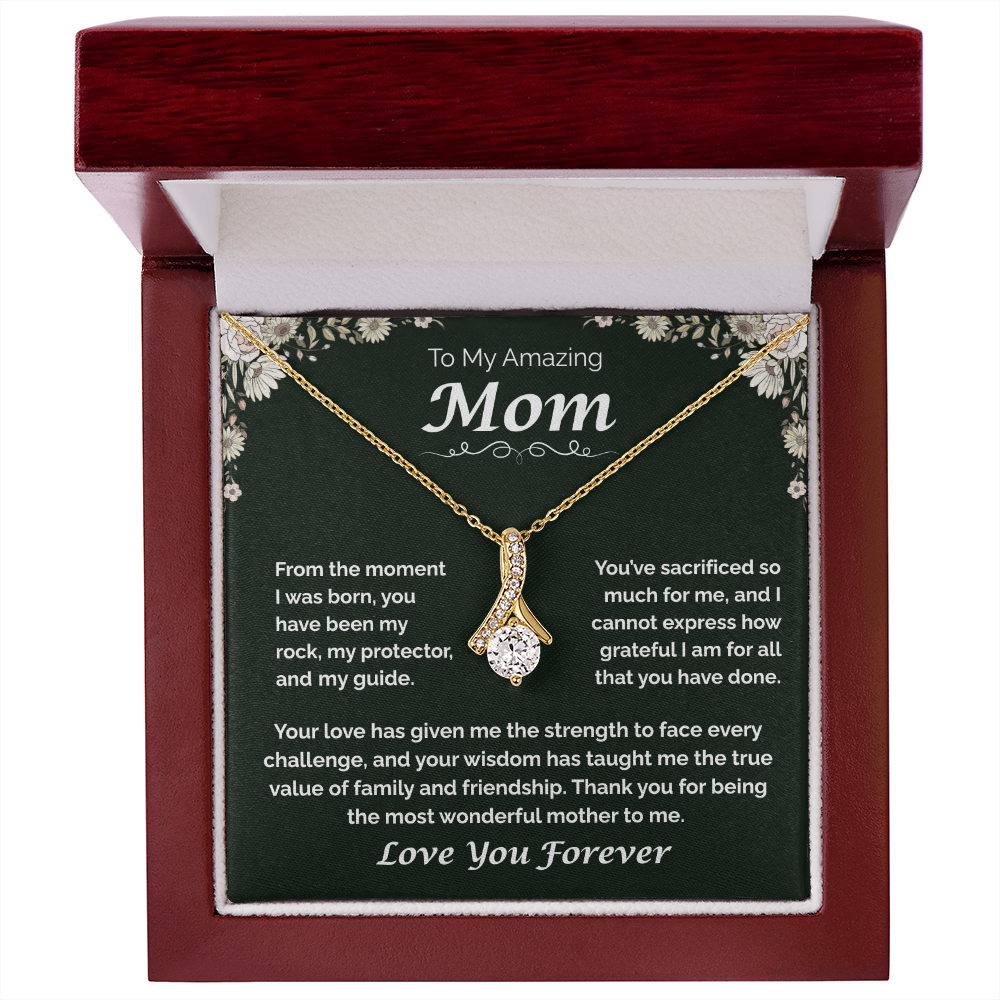 To My Amazing Mom — The Heart That Raised Me, Alluring Love Necklace
