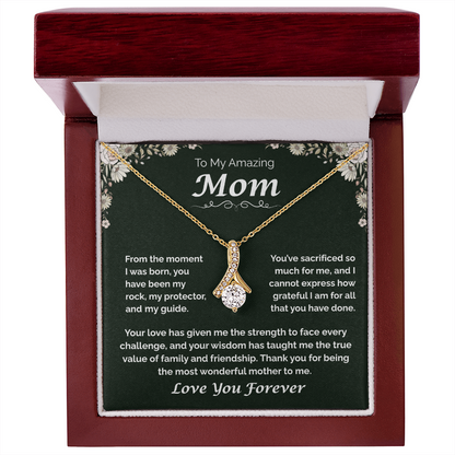 To My Amazing Mom — The Heart That Raised Me, Alluring Love Necklace