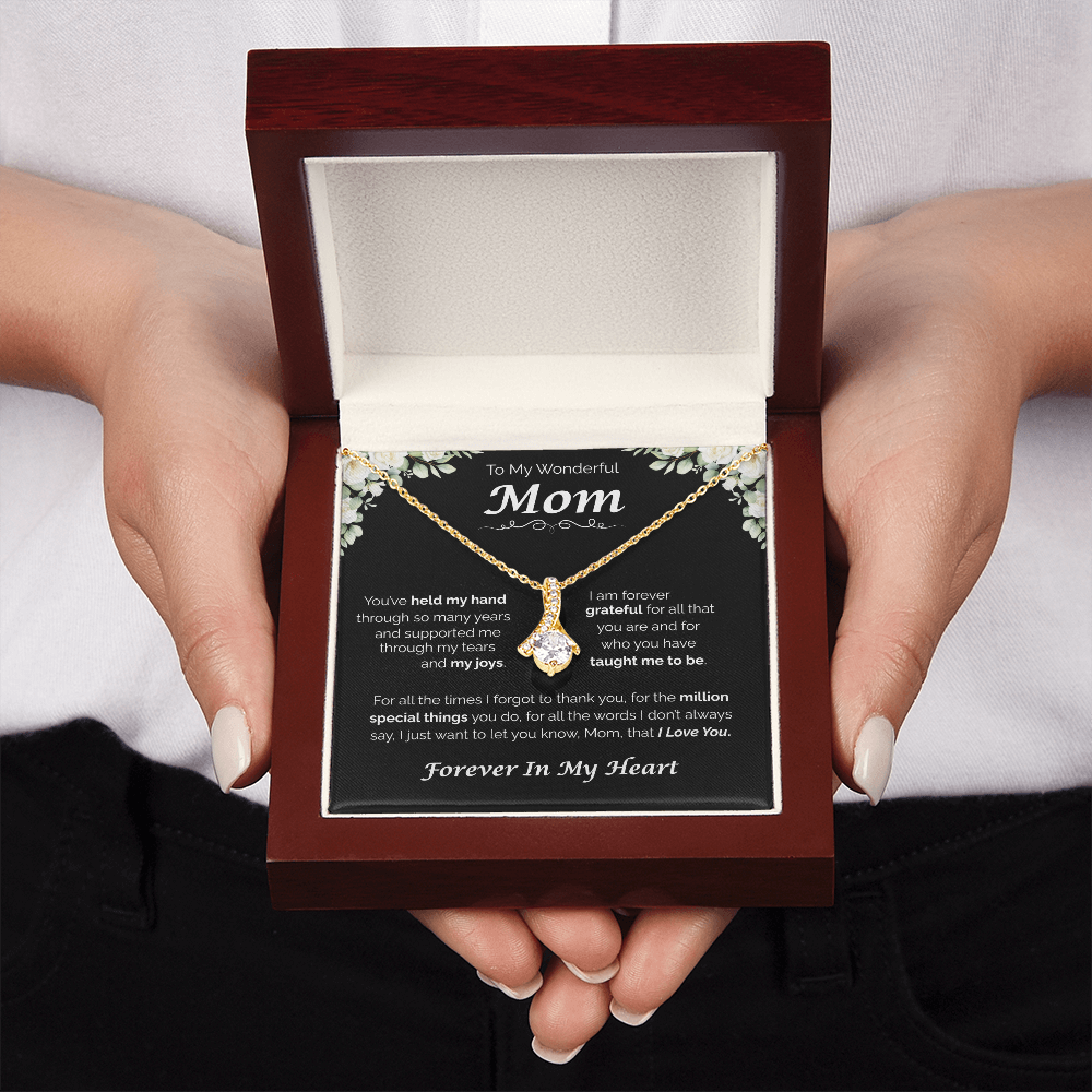 To My Wonderful Mom — You've Taught Me So Much, Alluring Love Necklace