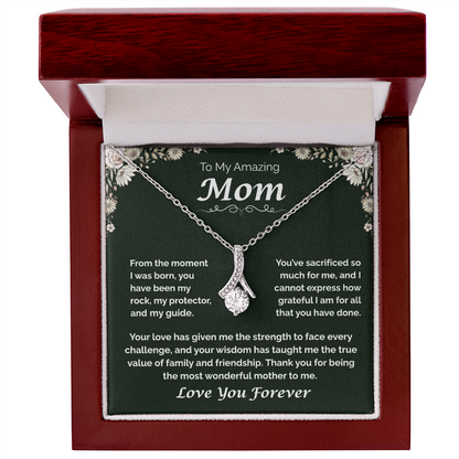 To My Amazing Mom — The Heart That Raised Me, Alluring Love Necklace