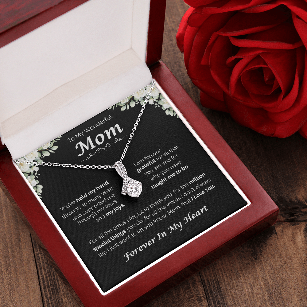To My Wonderful Mom — You've Taught Me So Much, Alluring Love Necklace