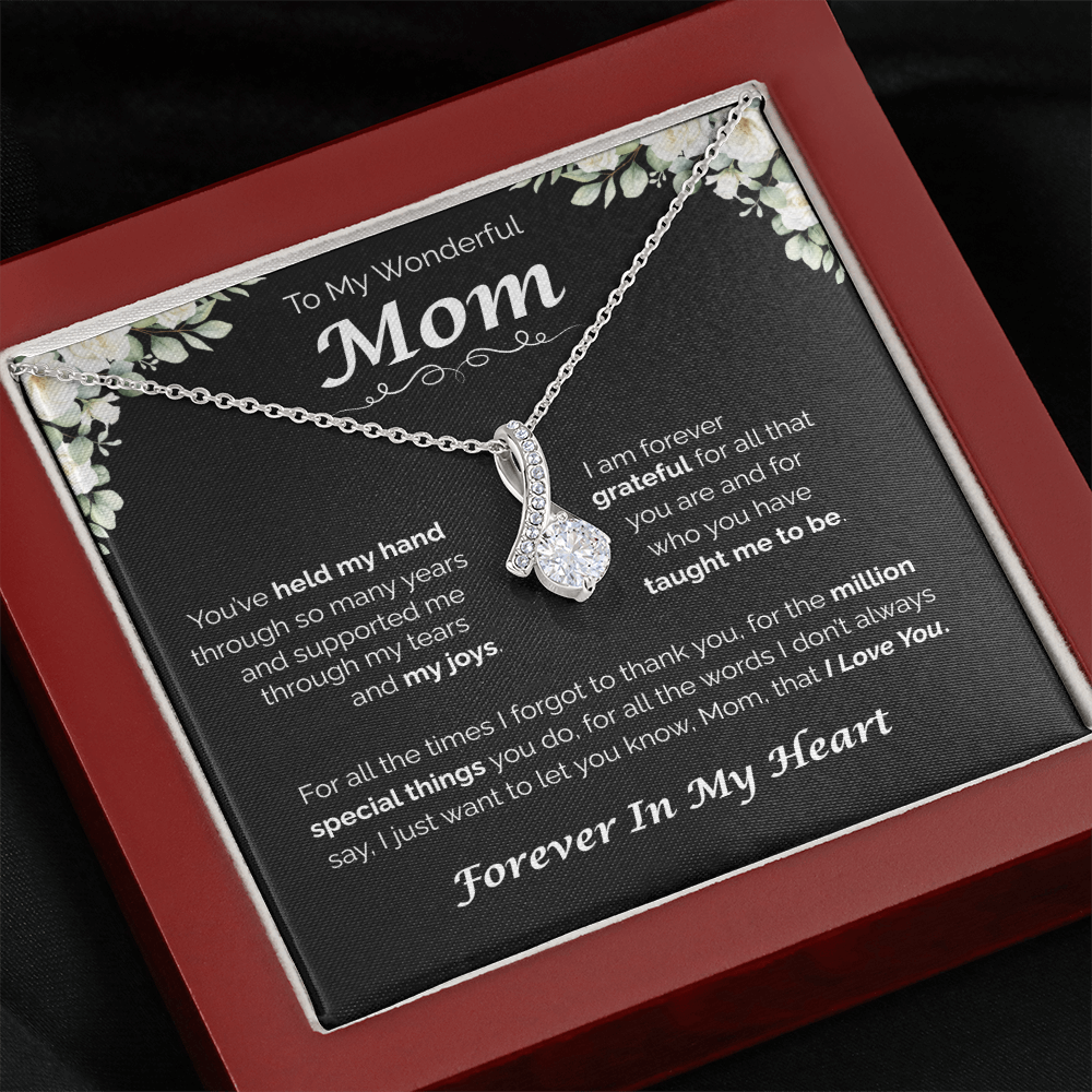 To My Wonderful Mom — You've Taught Me So Much, Alluring Love Necklace