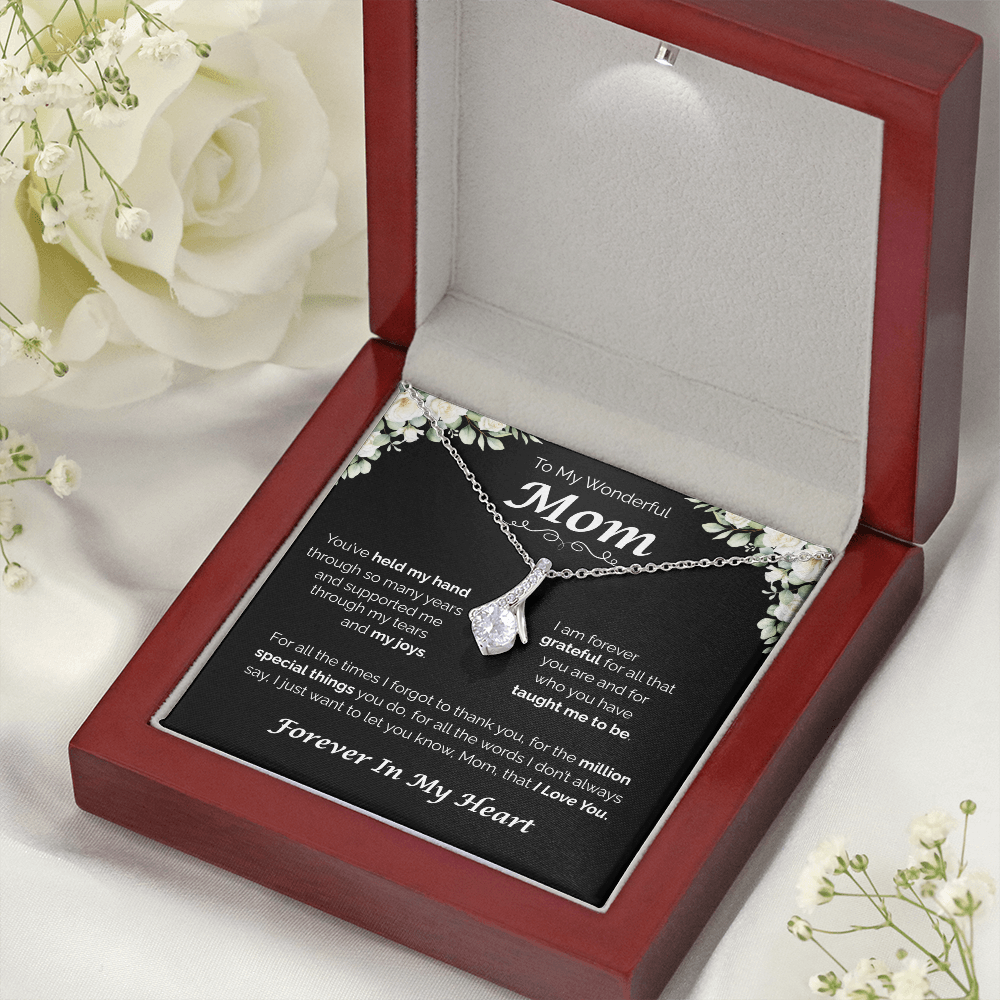 To My Wonderful Mom — You've Taught Me So Much, Alluring Love Necklace