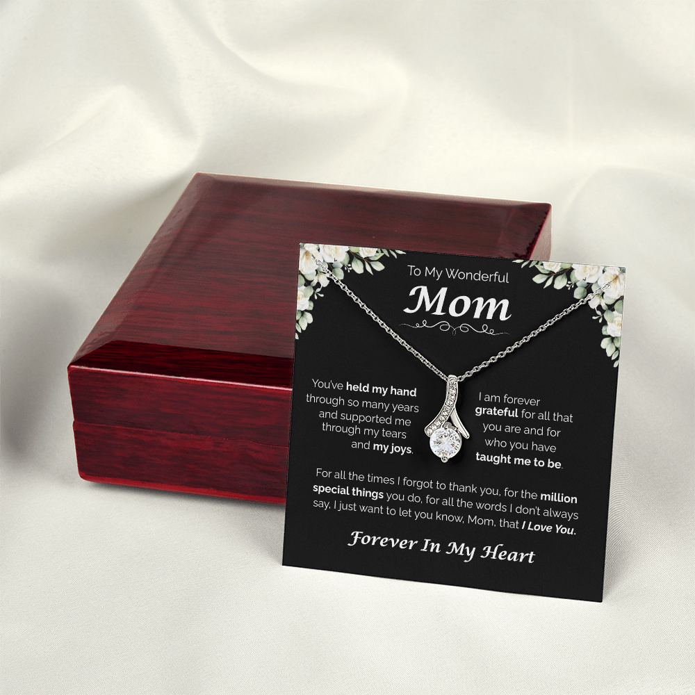 To My Wonderful Mom — You've Taught Me So Much, Alluring Love Necklace