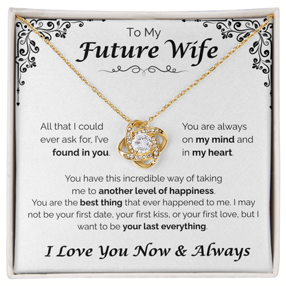 To My Future Wife — Another Level of Happiness, Love Knot Necklace