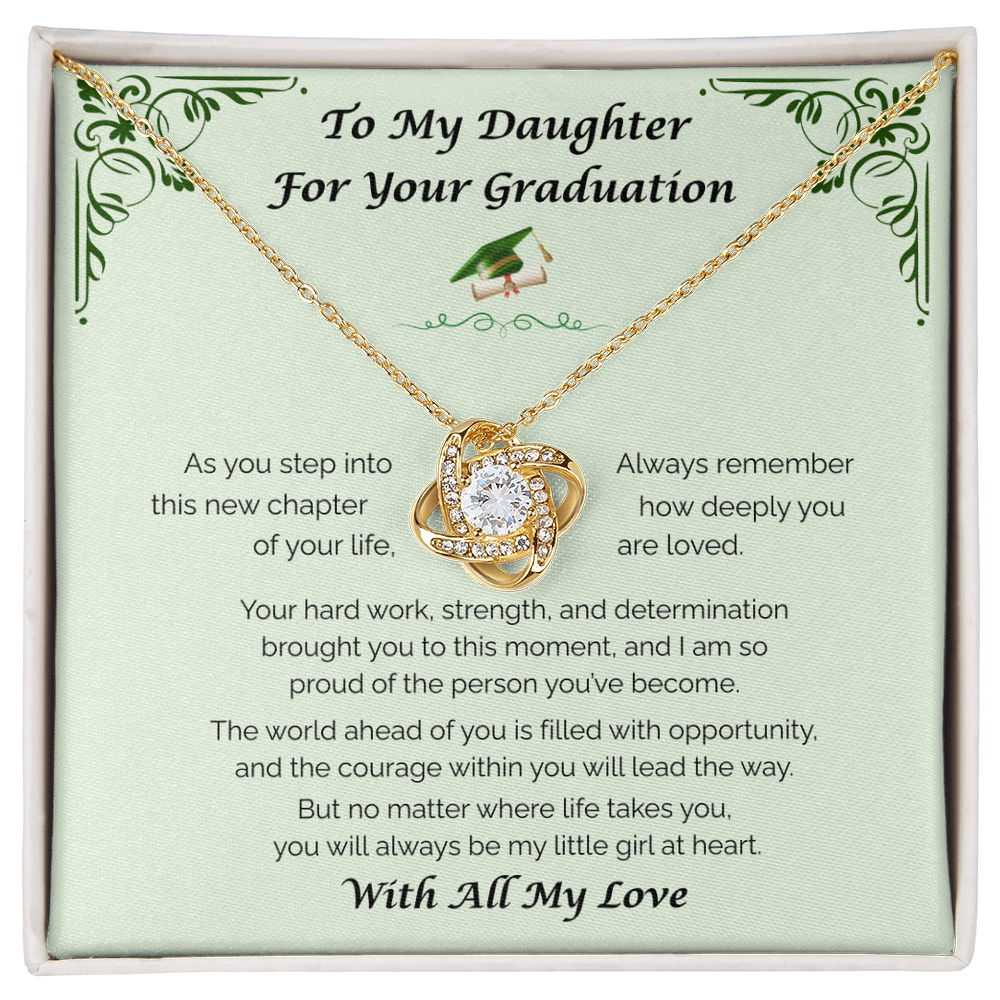 To My Daughter, For Your Graduation — Your Next Chapter Begins, Love Knot Necklace