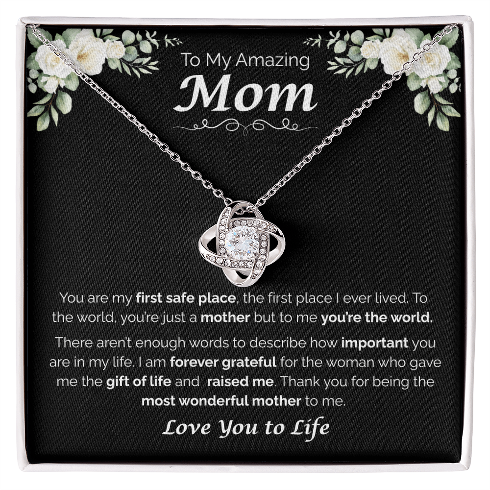 To My Amazing Mom — My First Home, Love Knot Necklace