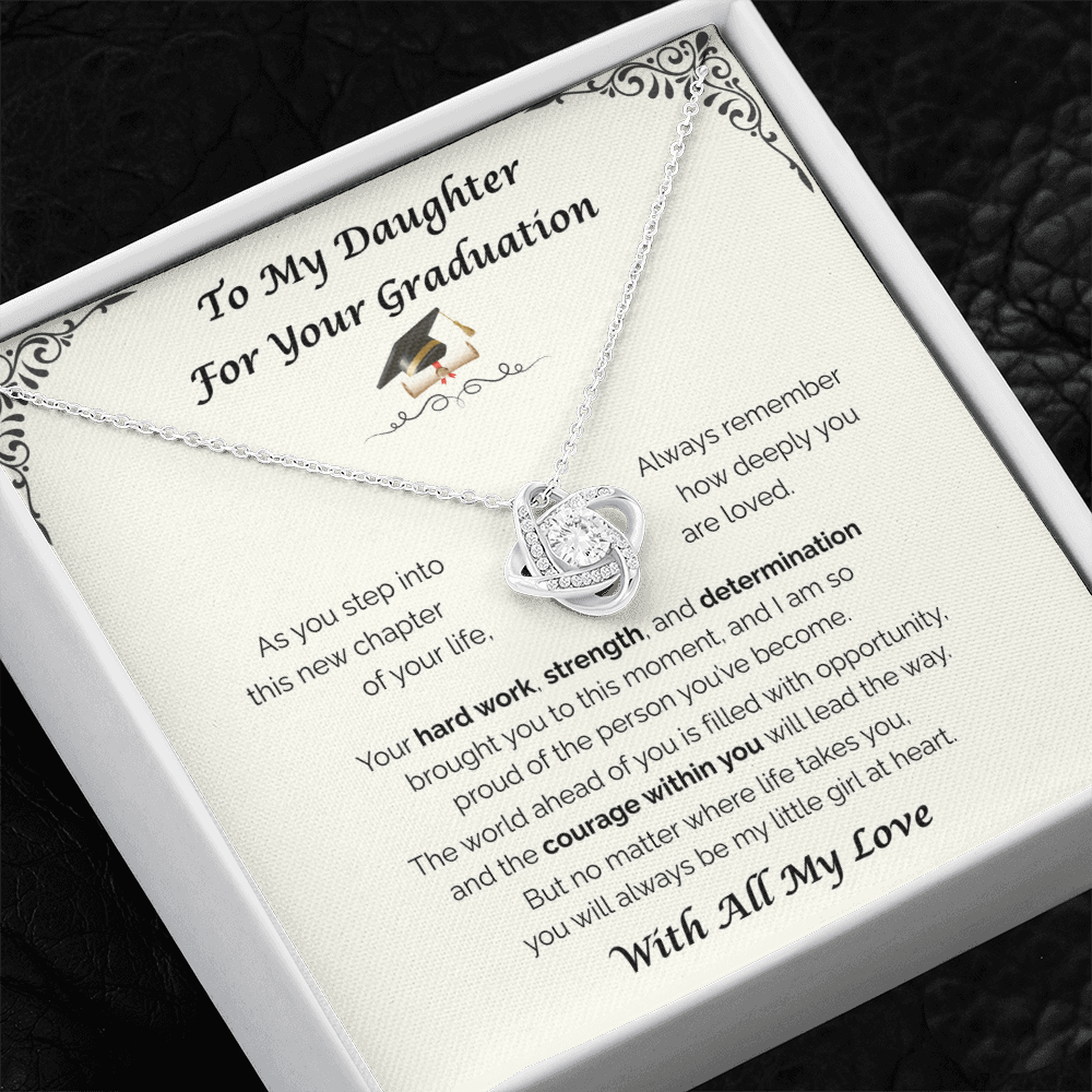 To My Daughter, For Your Graduation — Your Next Chapter Begins, Love Knot Necklace