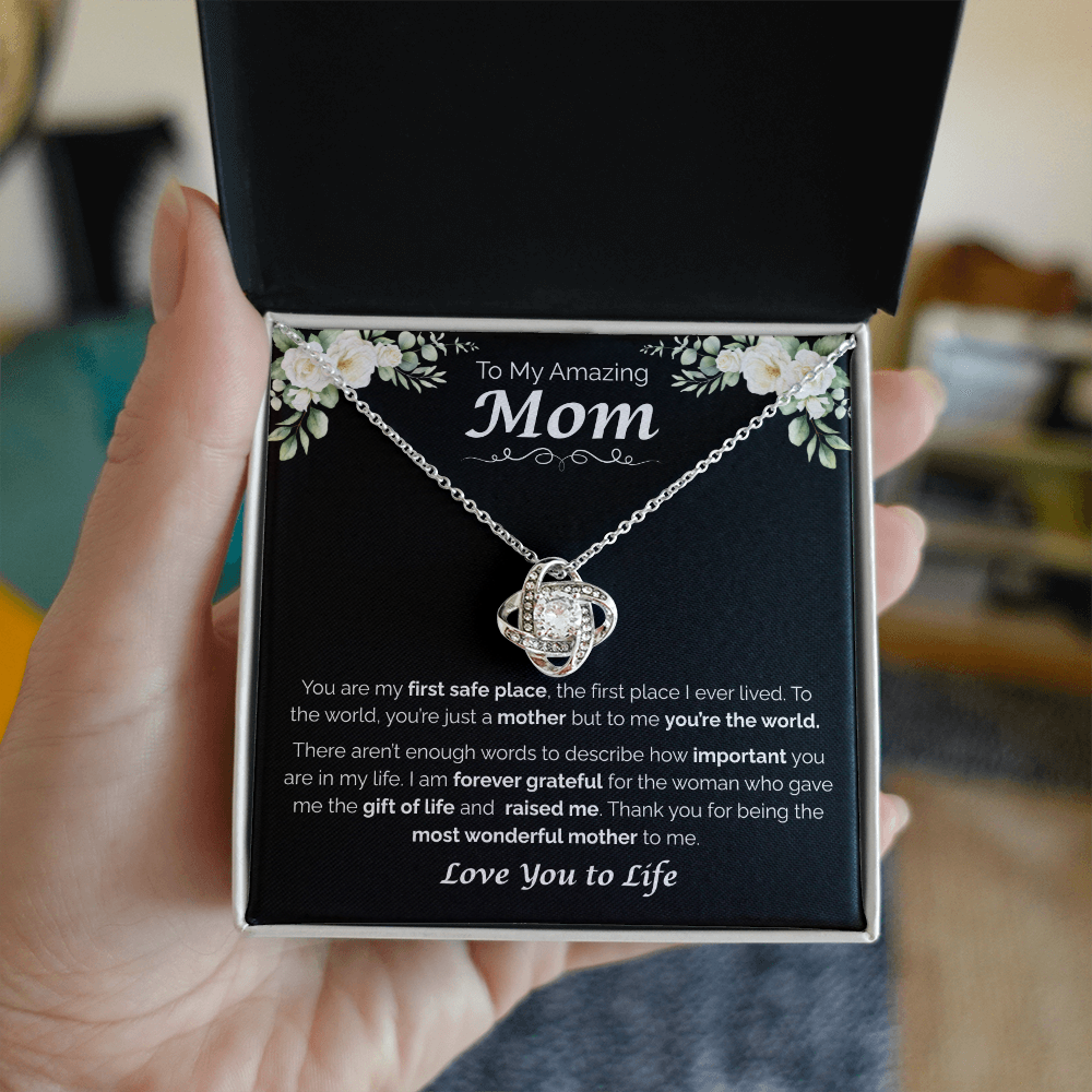 To My Amazing Mom — My First Home, Love Knot Necklace
