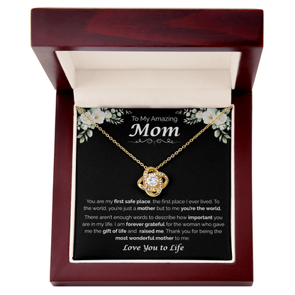 To My Amazing Mom — My First Home, Love Knot Necklace