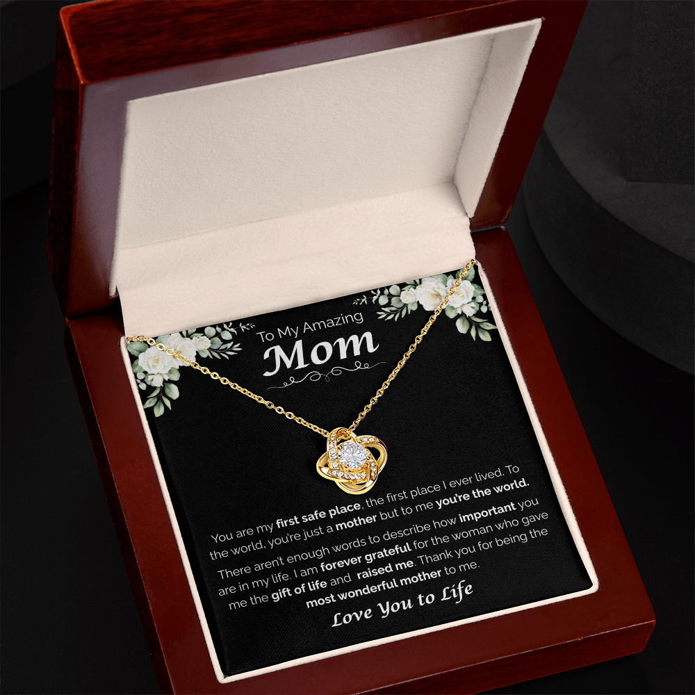 To My Amazing Mom — My First Home, Love Knot Necklace