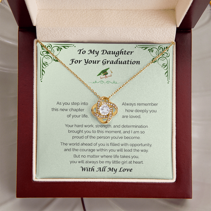 To My Daughter, For Your Graduation — Your Next Chapter Begins, Love Knot Necklace