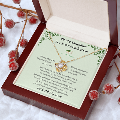 To My Daughter, For Your Graduation — Your Next Chapter Begins, Love Knot Necklace
