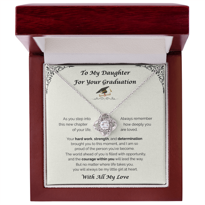 To My Daughter, For Your Graduation — Your Next Chapter Begins, Love Knot Necklace