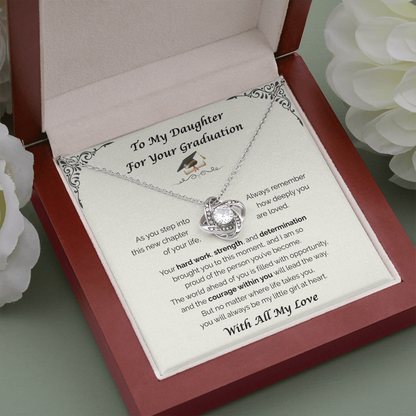 To My Daughter, For Your Graduation — Your Next Chapter Begins, Love Knot Necklace