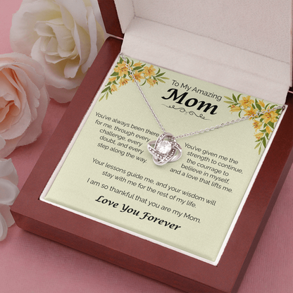 To My Amazing Mom - Your Guidance Means Everything, Love Knot Necklace