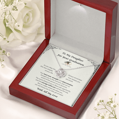 To My Daughter, For Your Graduation — Your Next Chapter Begins, Love Knot Necklace