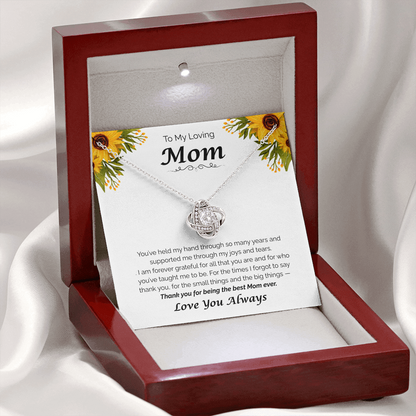 To My Loving Mom — Thank You for Everything, Love Knot Necklace