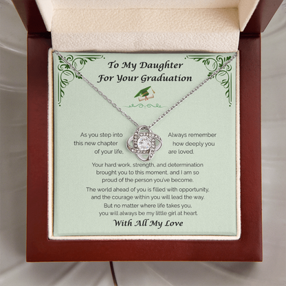 To My Daughter, For Your Graduation — Your Next Chapter Begins, Love Knot Necklace