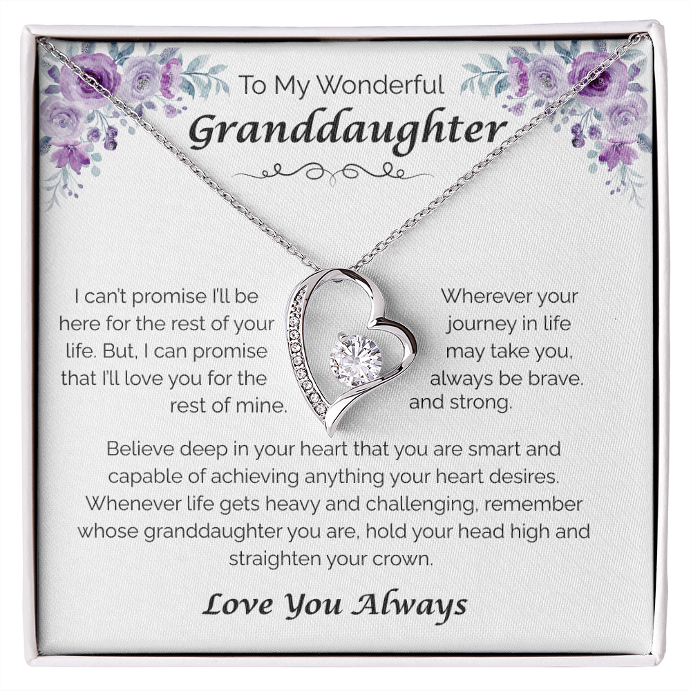 To My Wonderful Granddaughter — From My Heart to Yours, Forever Love Necklace