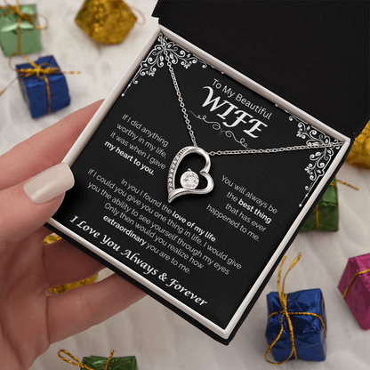 To My Beautiful Wife — The Love of My Life, Forever Love Necklace