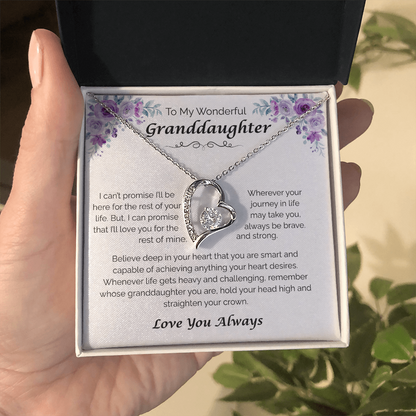To My Wonderful Granddaughter — From My Heart to Yours, Forever Love Necklace