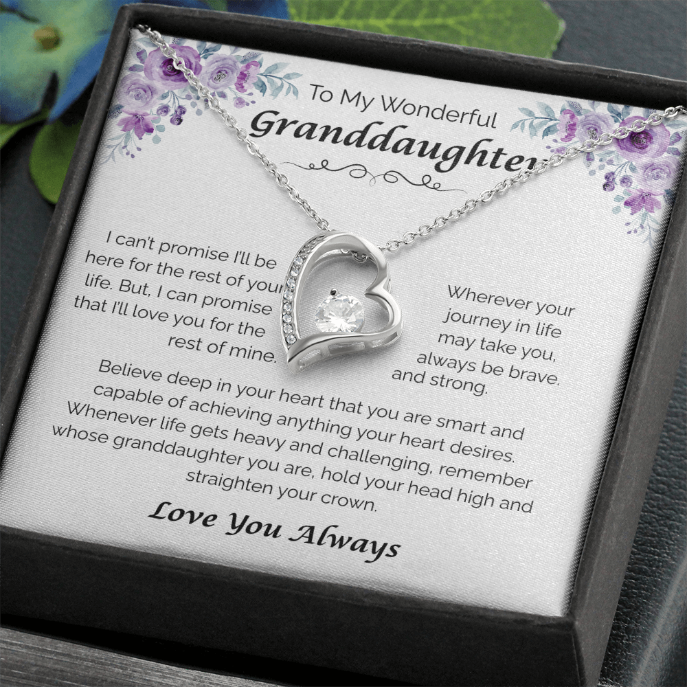 To My Wonderful Granddaughter — From My Heart to Yours, Forever Love Necklace
