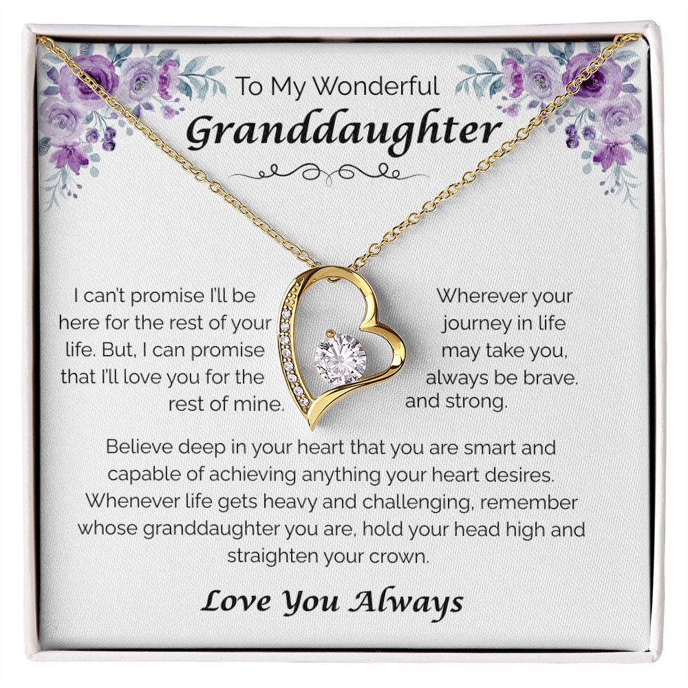 To My Wonderful Granddaughter — From My Heart to Yours, Forever Love Necklace