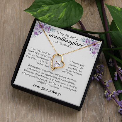 To My Wonderful Granddaughter — From My Heart to Yours, Forever Love Necklace