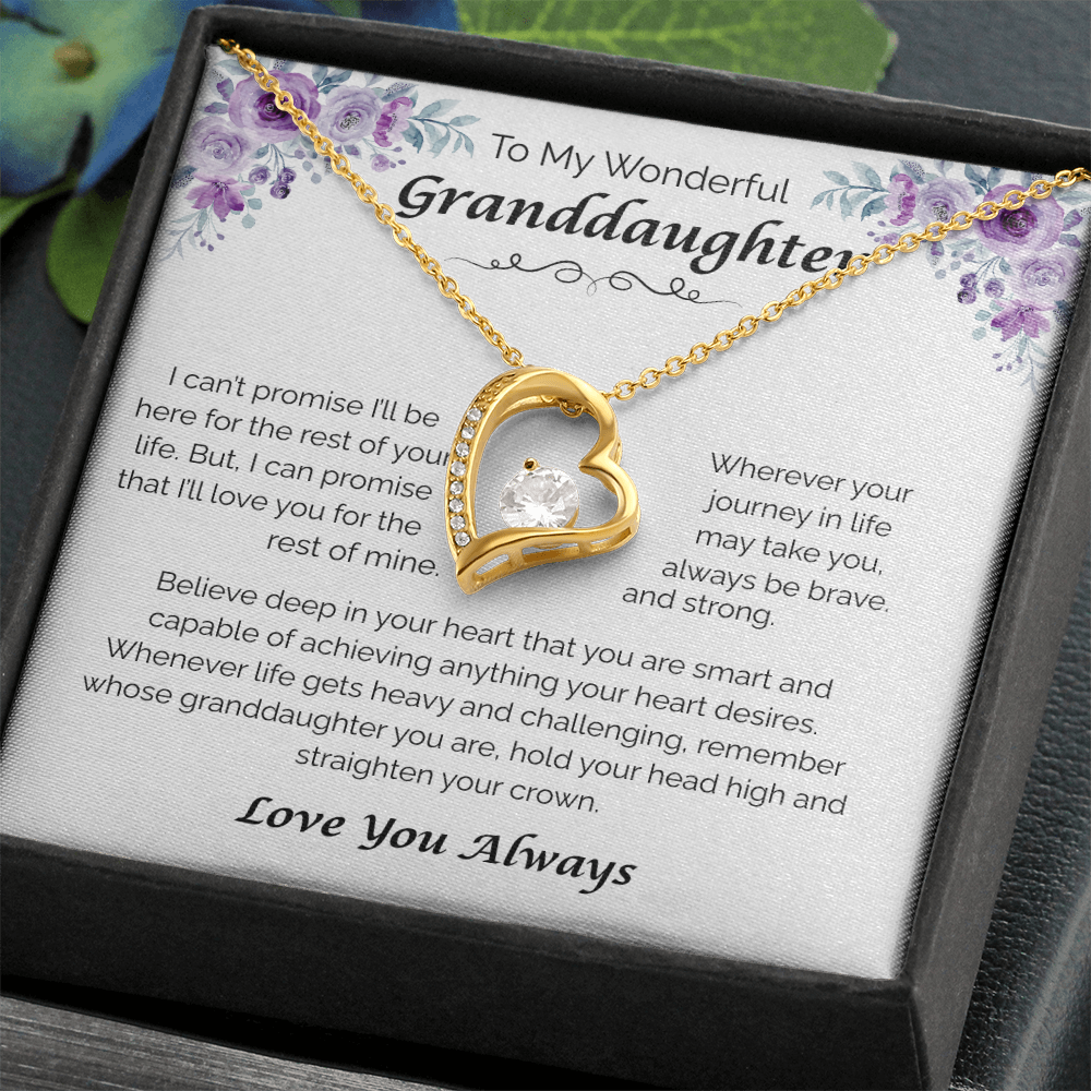 To My Wonderful Granddaughter — From My Heart to Yours, Forever Love Necklace
