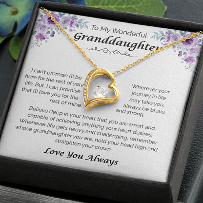 To My Wonderful Granddaughter — From My Heart to Yours, Forever Love Necklace
