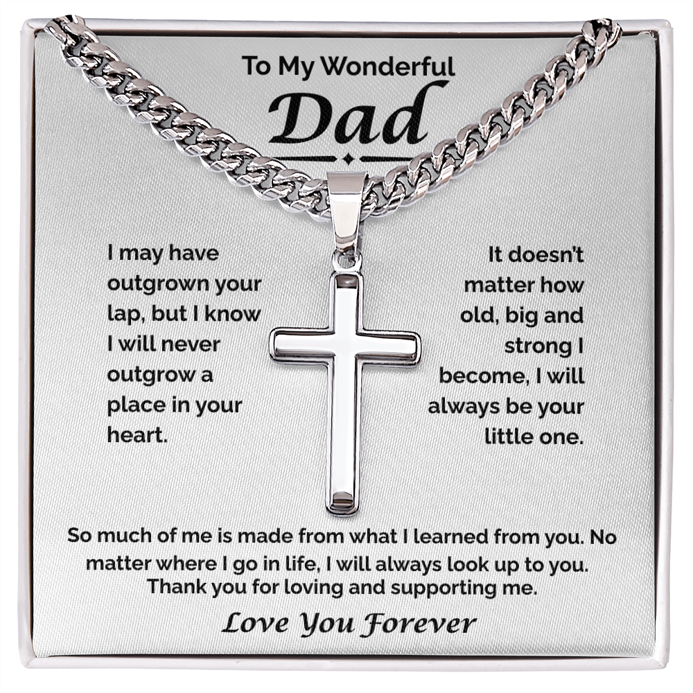 To My Wonderful Dad — I'll Always Look Up to You, Cuban Link Chain