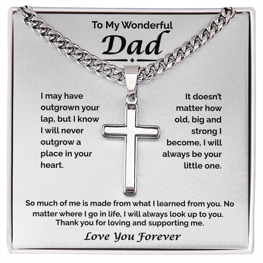 To My Wonderful Dad — I'll Always Look Up to You, Cuban Link Chain