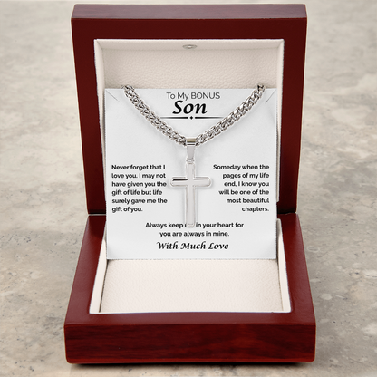 To My Bonus Son — The GIft of You, Cuban Link Chain