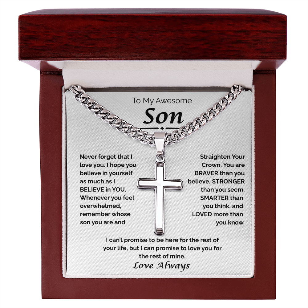 To My Awesome Son — Loved More Than You Know,  Cuban Link Chain