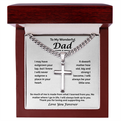 To My Wonderful Dad — I'll Always Look Up to You, Cuban Link Chain